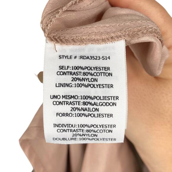 Ryu NWT Champagne Lace Tulle Strapless Corset Dress SZ L - Picture 9 of 9